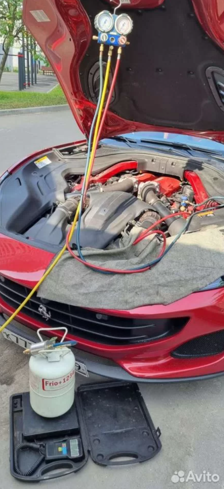Заправка фреона r1234yf Ferrari Portofino